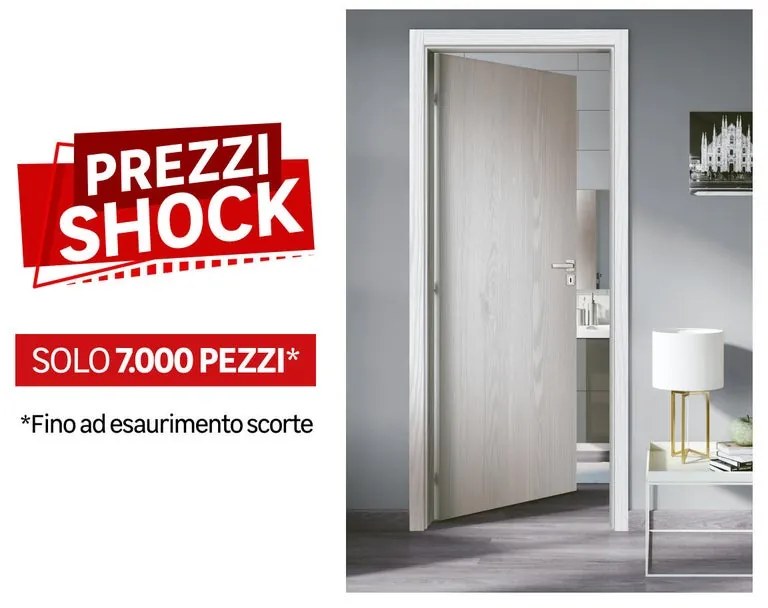 Porta battente Siberian avorio L 80 x H 210 cm reversibile