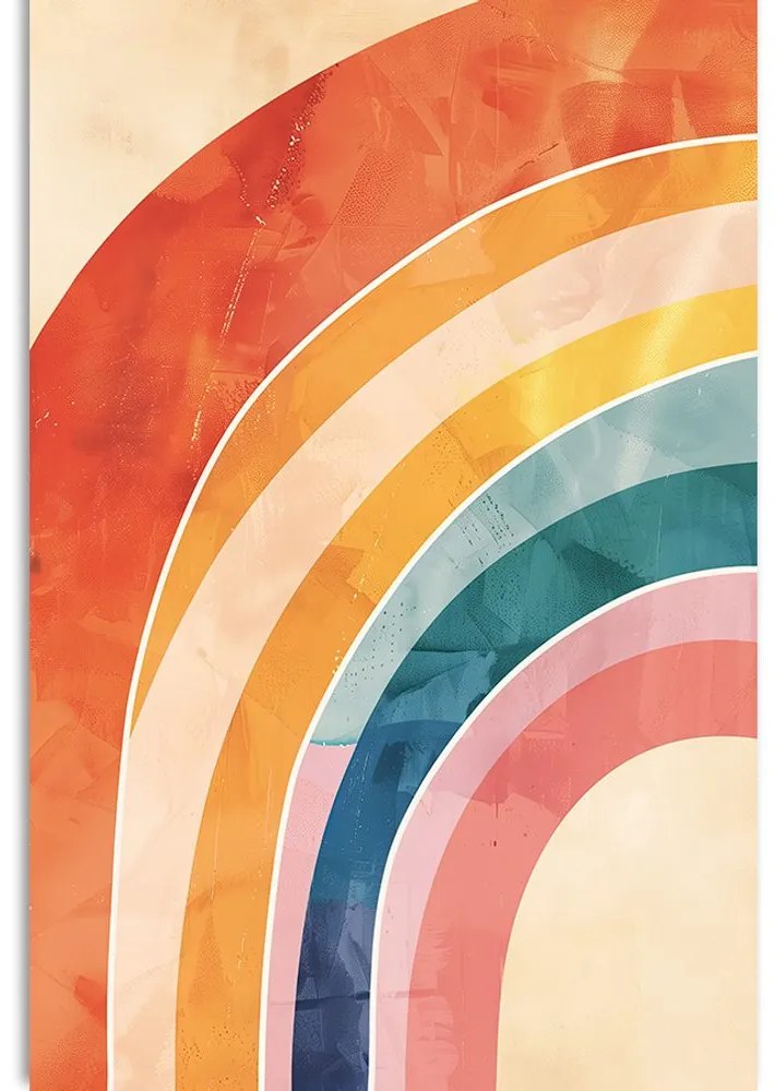 Stampa su tela – Arcobaleno Peach Fuzz