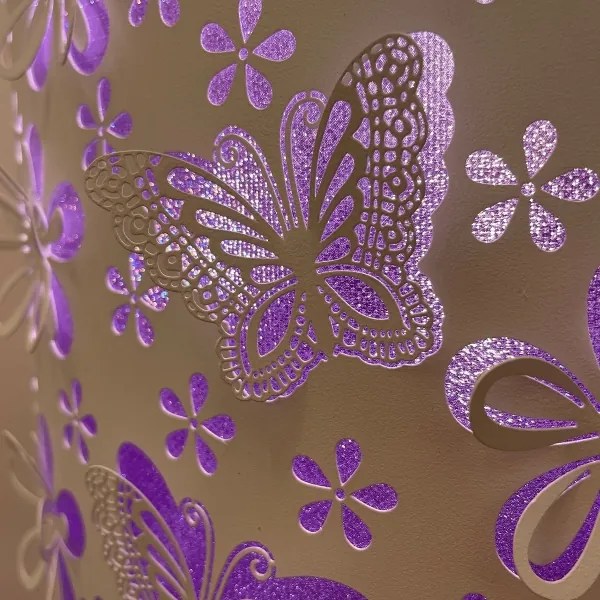 ONLI - Lampada con piedistallo TITILLA 1xE27/22W/230V viola/bianco