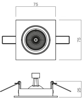 Redo 70328 - Faretto da incasso MT 1xGU5,3/50W/12V