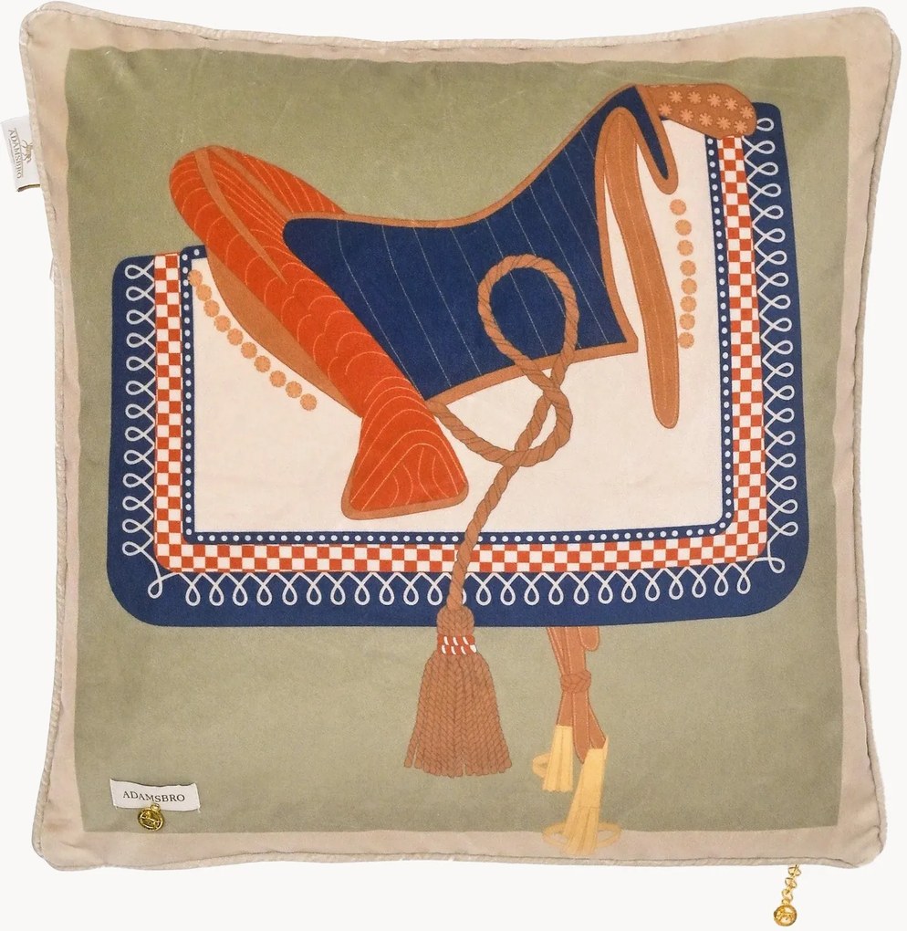 Cuscino in velluto Antique Saddle