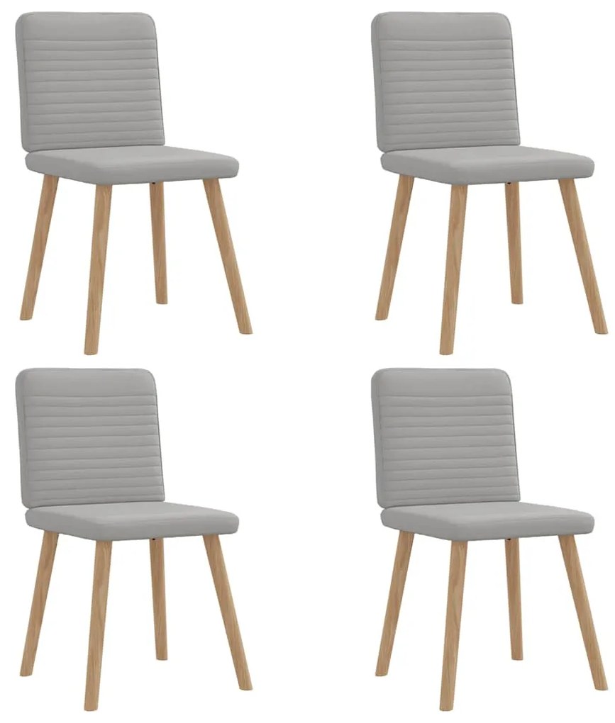 Sedie Da Pranzo 4 Pz Grigio Nuvola İn Tessuto /