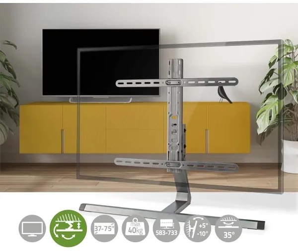 Nedis TVSM5120GY - Supporto per TV Full Motion 37-75”