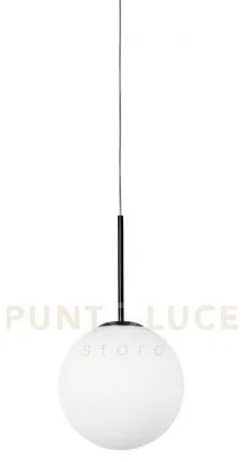 Jugen black sospensione 1 luce vetro bianco montatura nera attacco ...