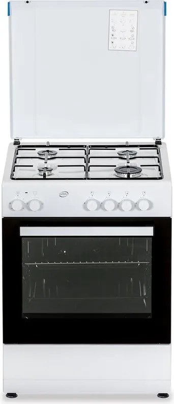 Cucina a gas con forno DAYA Dsgc-6060e cucina a gas 60x60 bianco L 60 x P 63 cm