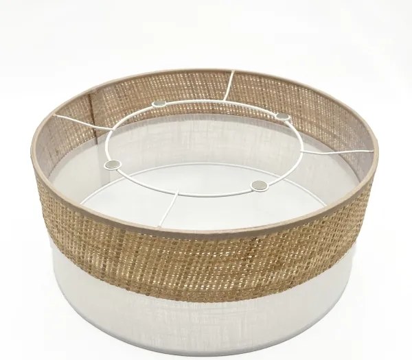 Plafoniera SIRJA DOUBLE BOHO 2xE14/15W/230V Ø 35 cm beige/bianco