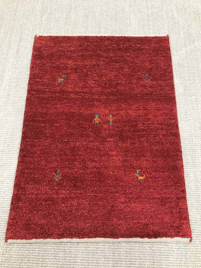 Gabbeh Tappeto persiano 80x60 Rosso (Iran) Annodato A Mano