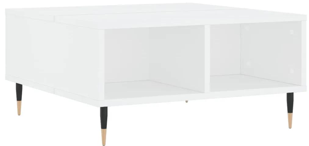 Tavolino da salotto bianco 60x60x30 cm in legno multistrato