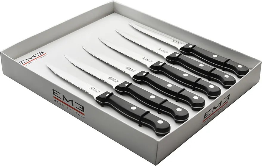 Set Coltelli per Bistecca 6 Pezzi in Acciaio Eme Rodeo...