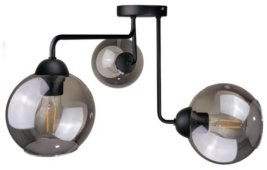 Lampadario a plafone OSMO 3xE27/60W/230V nero