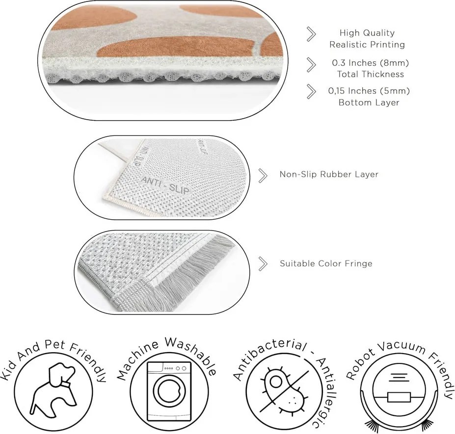 Tappeto arancione lavabile 60x100 cm Orange Meadow – Mila Home