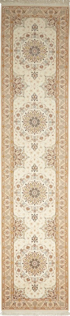 Isfahan Tappeto persiano 90 x 400 Beige (Iran) Annodato A Mano