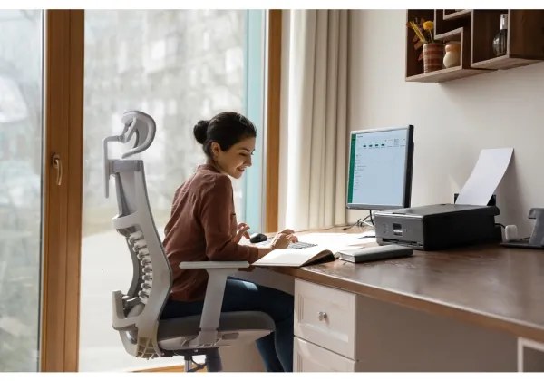 Yenkee - Sedia da ufficio nera/grigia