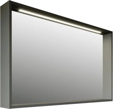 Specchiera quadrante 84xH73x15 con striscia LED colore Grafite Opaco