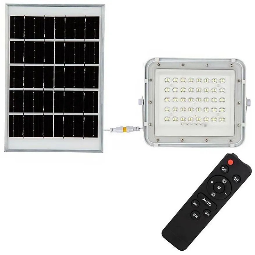 LED Proiettore solare da esterno LED/10W/3,2V IP65 6400K bianco + +TC
