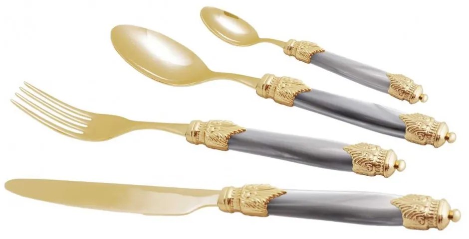 Set di Posate Oro Pvd Arianna Oro 24pz - Rivadossi Sandro