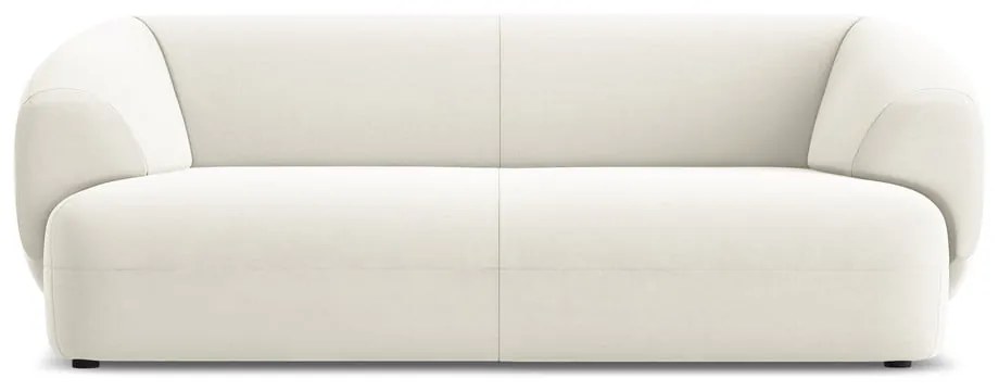 Divano bianco con rivestimento in velluto 212 cm Moana – Makamii