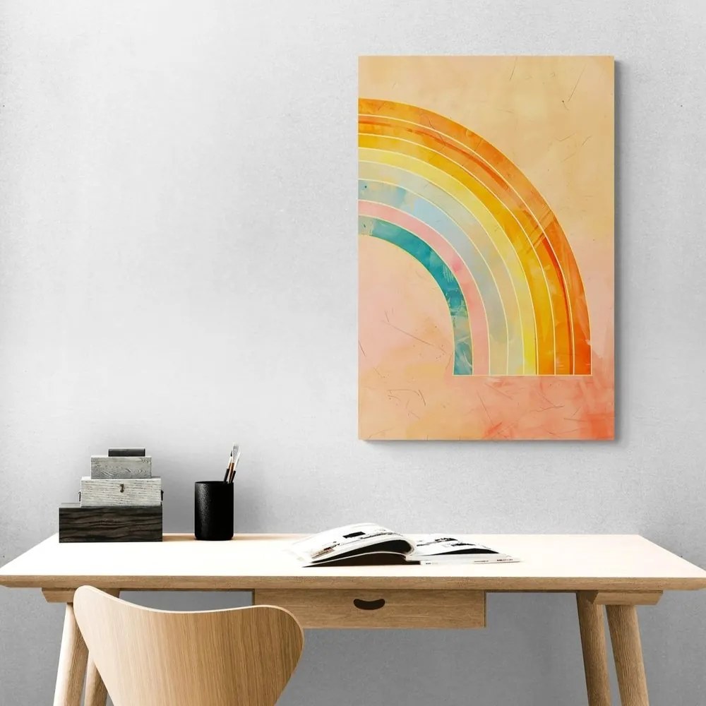 Quadro su tela – Arcobaleno minimalista Peach Fuzz