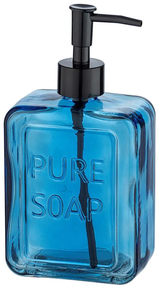 Dispenser di Sapone Wenko Pure Soap 550 ml Azzurro Vetro