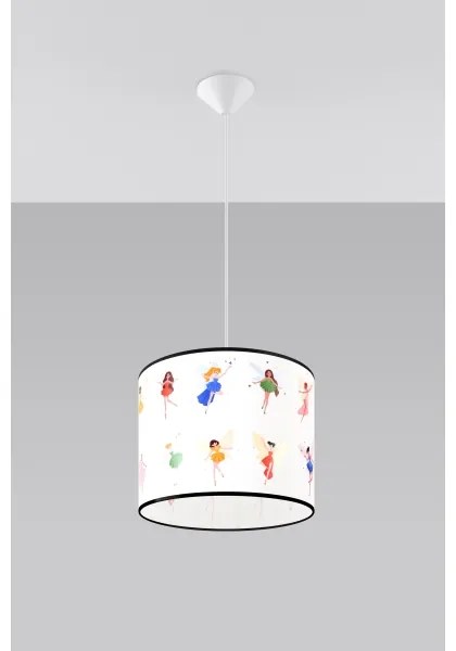 Sollux SL.1416 - Lampadario a sospensione per bambini FAIRY 1xE27/15W/230V diametro 30 cm