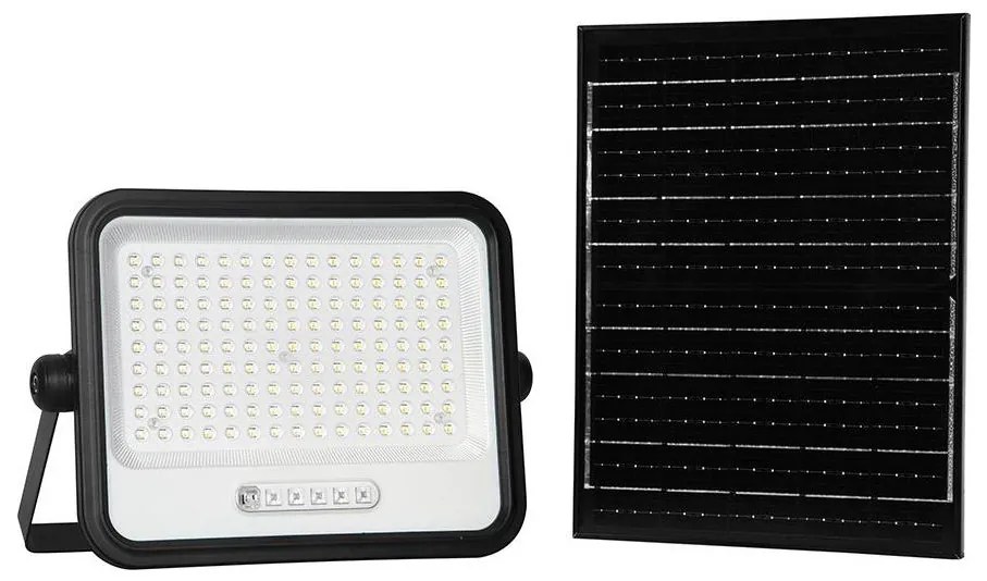 LED dimmerabile proiettore solare LED/300W/3,2V IP65 15000 mAh nero + telecomando