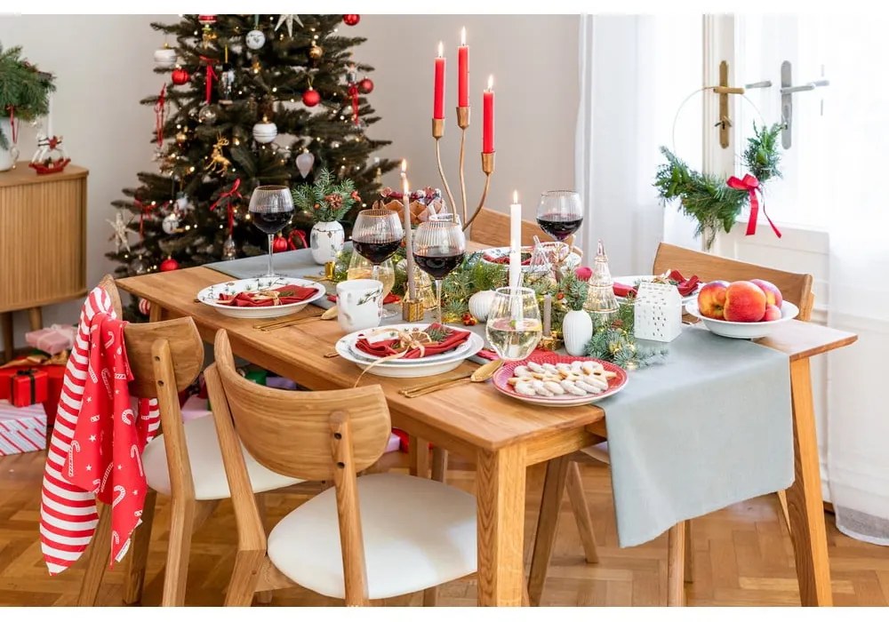 Asciugamani in cotone con motivo natalizio in set da 4 50x70 cm Candy Cane - Catherine Lansfield