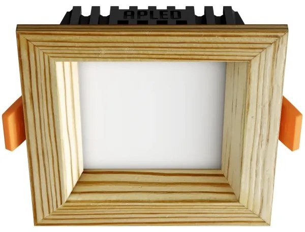 APLED - Lampada LED SQUARE WOODLINE LED/3W/230V 4000K 9x9 cm pino legno solido