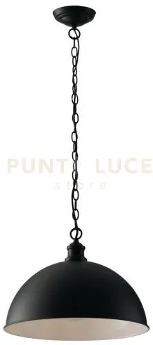 Lampadario a sospensione charleston in metallo nera 1 luce attacco ...