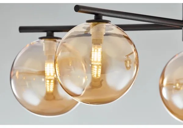 Jupiter 2047 - Lampadario a plafone PRATO 5xG9/10W/230V nero/beige