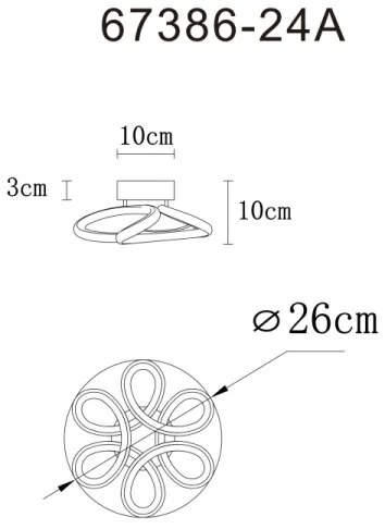 Globo 67386-24A - Lampada LED da soffitto MELISAND 24W/230V Ø26 cm nera
