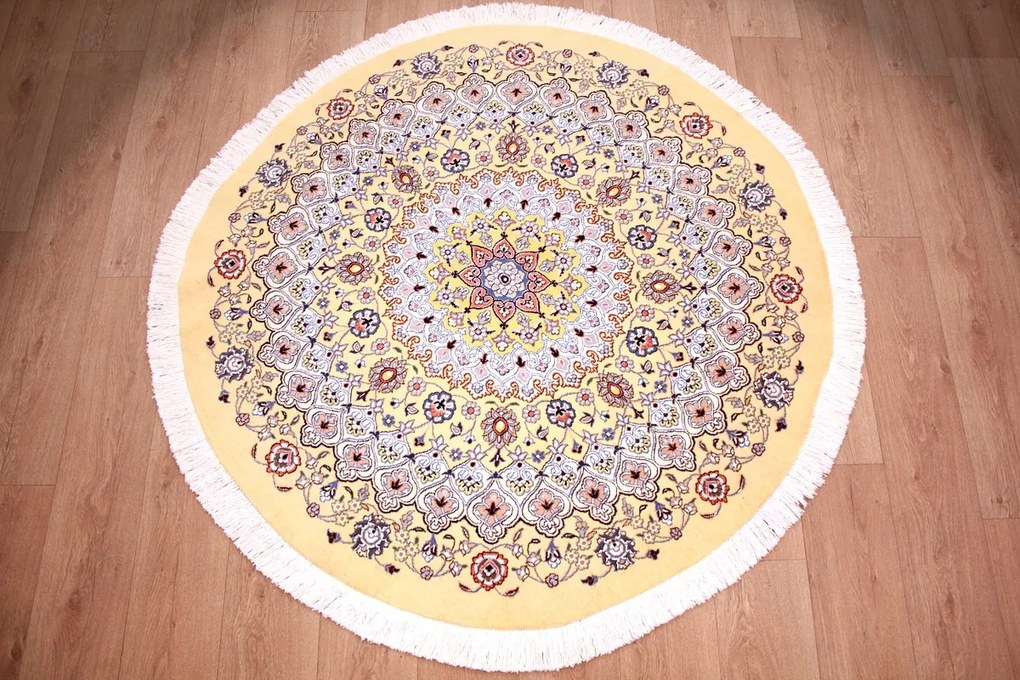Nain Tappeto 160 x 160 (Iran) Annodato A Mano