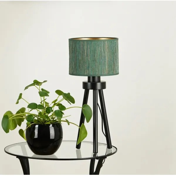 Brilagi - Lampada da tavolo BOSTON ROLLER 1xE27/15W/230V verde/oro