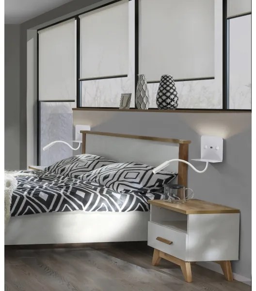 Azzardo AZ4417 - LED Lampada flessibile piccola con ripiano VERA 1xLED/5W/230V + 1xLED/6W