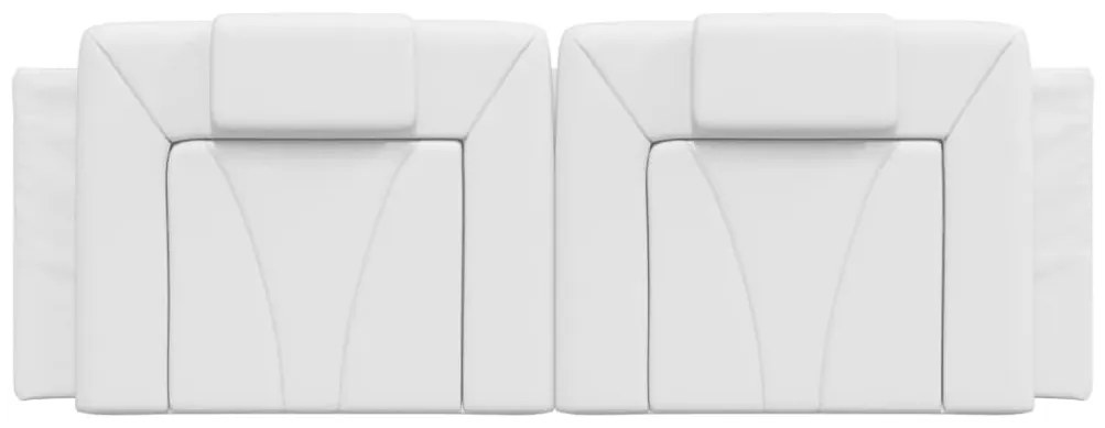 Cuscino testiera bianco 120 cm in similpelle
