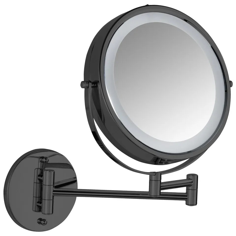 Specchio per make-up con illuminazione/con ingrandimento (con ingrandimento 5x) ø 25,5 cm Lumi – Wenko