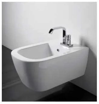 Antonio Lupi Komodo2 Bidet Monoforo Sospeso In Ceramica Bianco Lucido