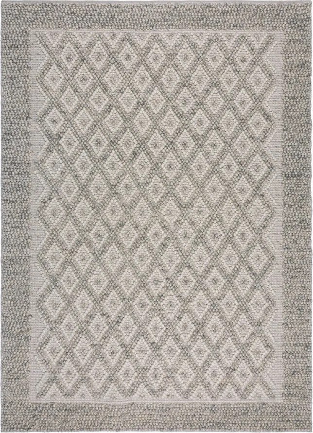 Tappeto grigio tessuto a mano con lana 120x170 cm Minerals Diamond - Flair Rugs