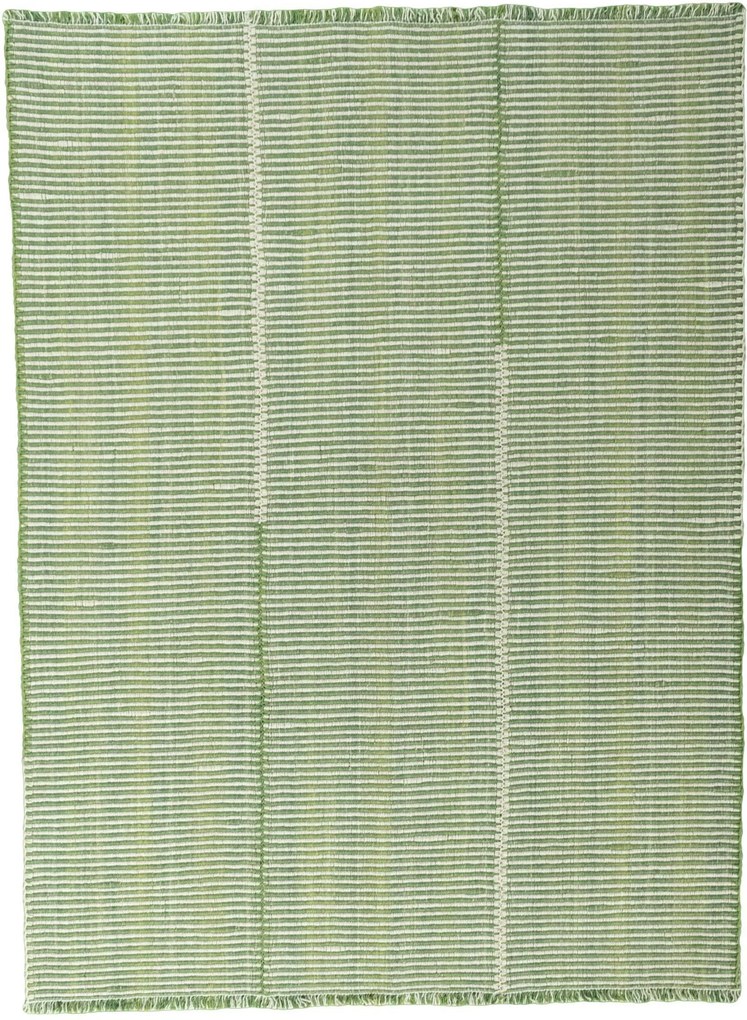 Kilim Tappeto 150x200 Verde (Iran) Tessuto A Mano