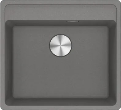 Lavello integrato 1 vasca in fragranite argento FRANKE Maris L 51 x L 56 cm