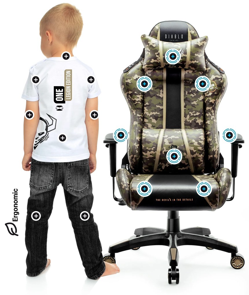 Sedia da Gaming Diablo X-One  2.0 Legion: Kids Size