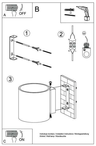 Sollux SL.0566 - Applique ORBIS 1 1xG9/40W/230V antracite