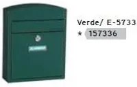 Cassetta postale acciaio verde compact mm h285 l240 p95