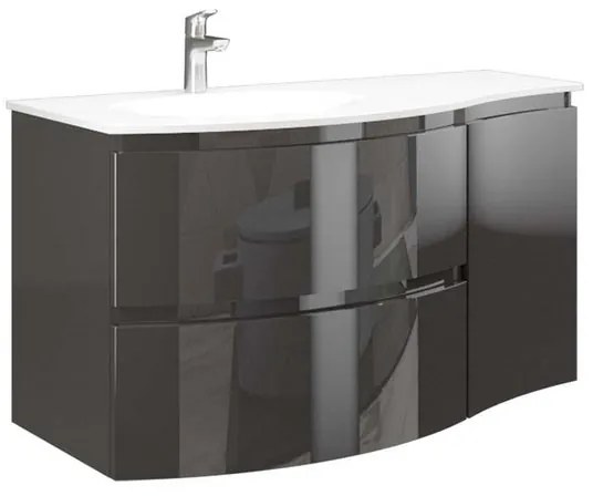 Armadietto bagno a terra Armonia 1 anta P 39 x L 35 x H 56 cm grigio scuro mdf