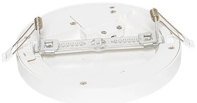 Faretto da superficie o da incasso bianco 18 cm incl. LED Dimmerabile a 3 livelli da caldo a freddo con interruttore DIP - Trans
