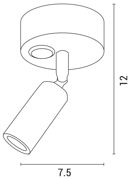 Luce Spot da parete a LED ARISTON LED/3W/230V 3000K nero