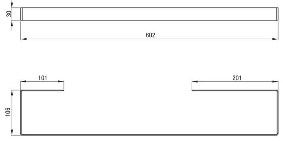 Deante ADM_A621 - Portasciugamani a parete MOKKO 60 cm bianco