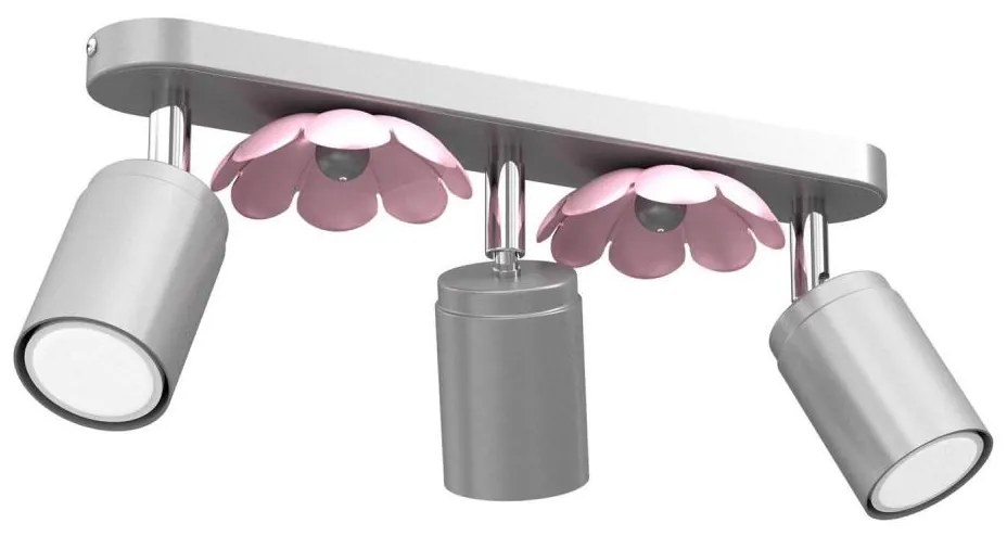 Faretto FLOWER 3xGU10/8W/230V cromo opaco