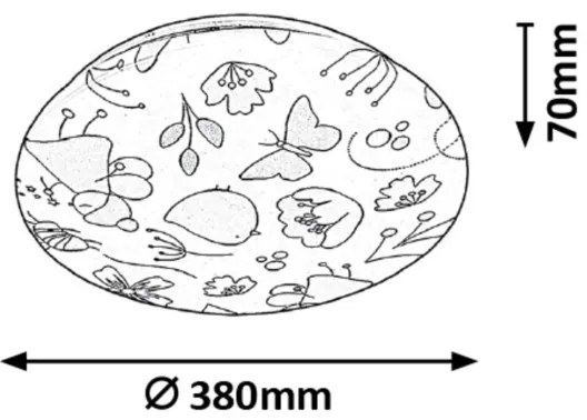 Rabalux 3416 - Plafoniera LED per bambini HANKA LED/24W/230V