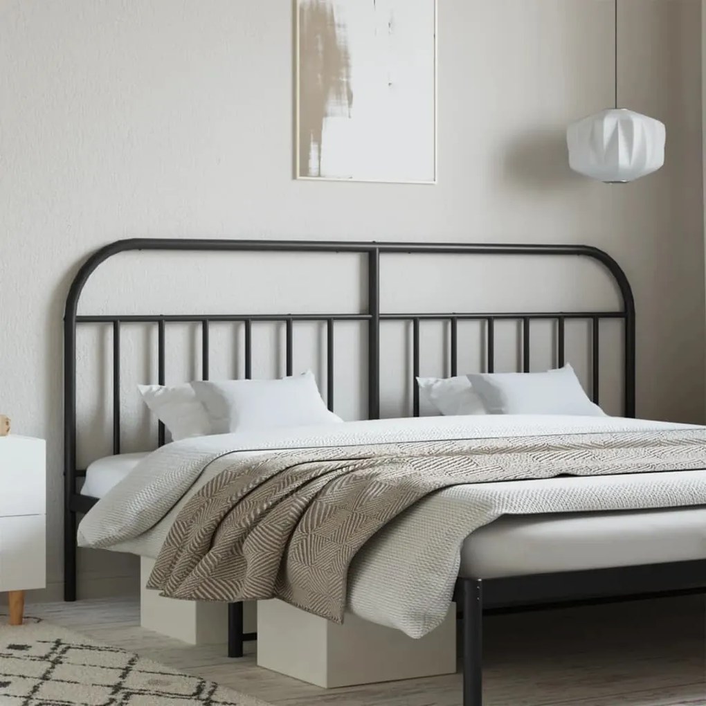 Testiera İn Metallo Nero 193 Cm /