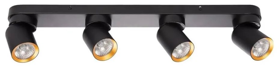 Faretto ANDY 4xGU10/8W/230V nero/oro